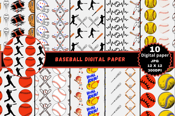 Baseball Digital Paper
