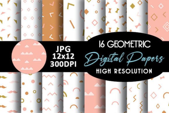 Boho Vintage Geometric Digital Papers: Your Go-To Resource for Timeless, Versatile Design