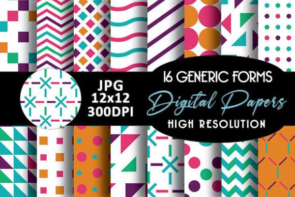 Colorful Geometric Shapes Digital Papers: A Practical Guide for Designers and Crafters