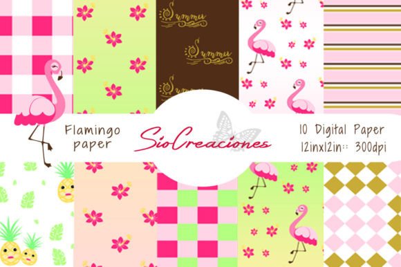 Flamingo Digital Paper