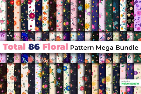 Floral Pattern Mega Bundle - 86 Design