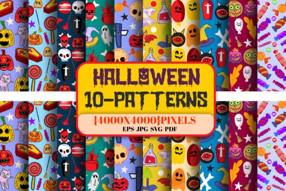 Halloween Pattern Digital Papers: Versatile, High-Quality Designs for Every Creative Project