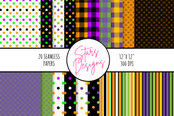 Halloween Themed Digital Paper Pattern 2