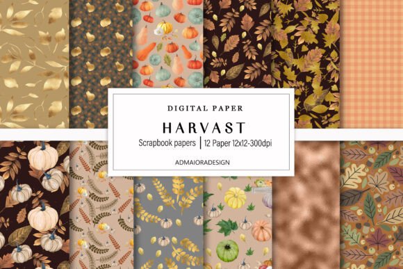 Harvest Digital Paper: Seamless, High-Resolution Patterns for Creative Versatility