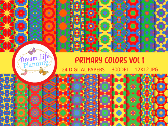 Primary Colors Vol 1 Digital Papers