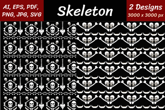 Skeleton Seamless Patterns: High-Resolution Creative Assets for Modern Design Workflows