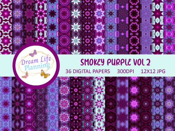 Smokey Purple Vol 2 Digital Papers: Elegant, Versatile Design Resources for Creative Projects