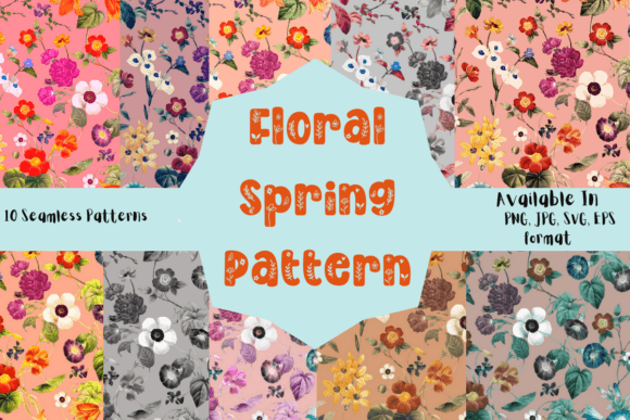 Spring Floral Pattern: A Versatile Digital Design Resource for Creative Professionals and Makers