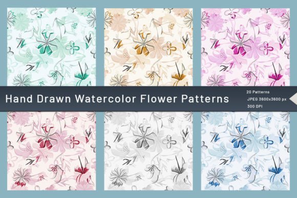 Watercolor Flower Set