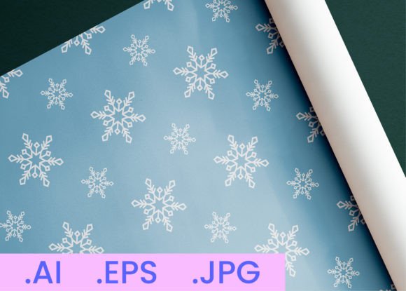Winter Snowflake Digital Paper Pattern 13